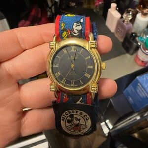 Vintage Disney Mickey Mouse watch velcro strap